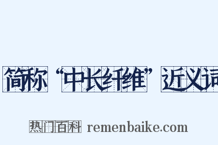 简称“中长纤维”近义词是什么意思的图片